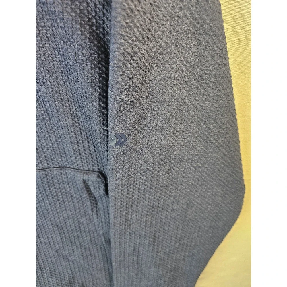 All in Motion Mens Textured Waffle Knit Hoodie Navy Blue Large NEW